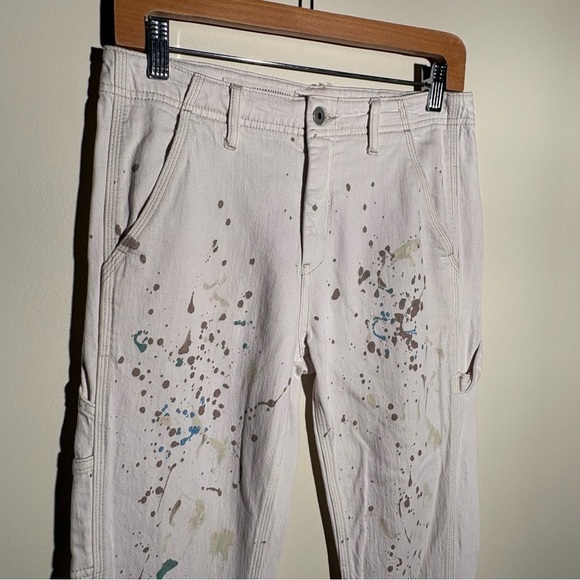 Pilcro And The Letterpress Paint Splattered Work Pants - Picture 2 of 14